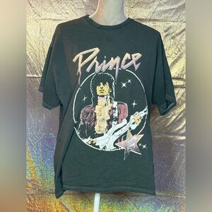 Merch Traffic ‘Prince Purple Rain’ Black Graphic T-Shirt